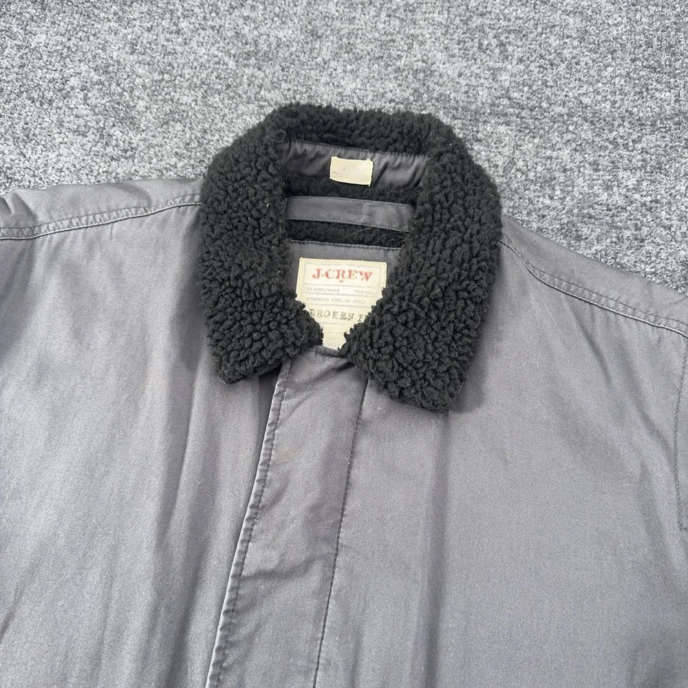 J. Crew Men's Authentic Vintage Style Broken In Full Zip Jacket Size L Gray EUC